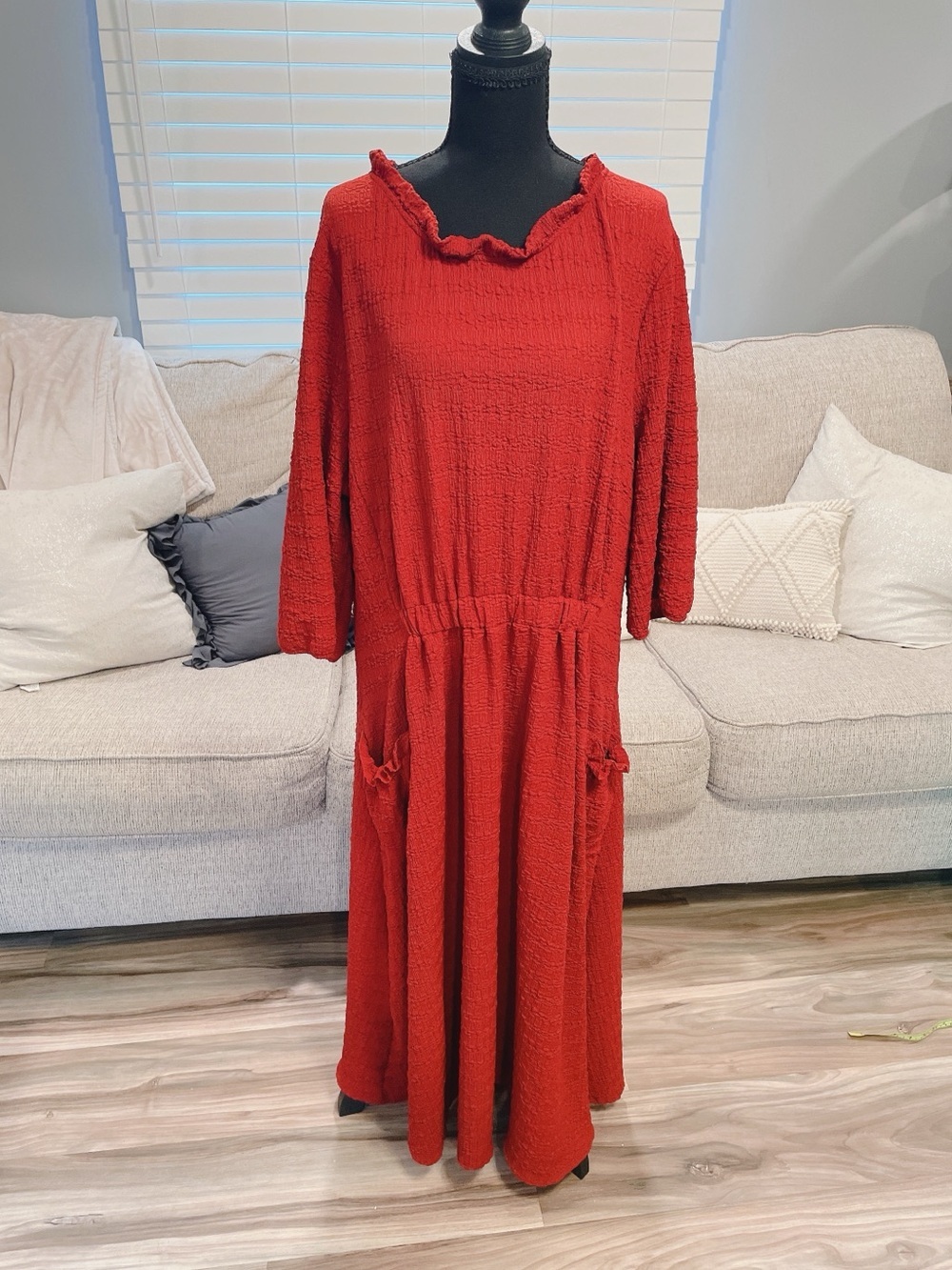 Celeste Burgundy Midi Dress Size 2X